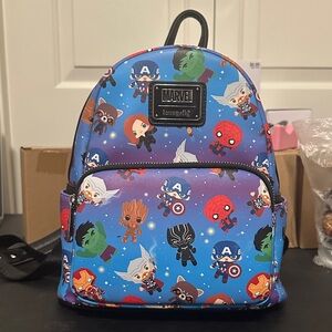 Marvel Lounge Fly Backpack - Purple with Superhero Characters